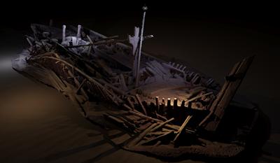 Photogrammetric image of wreck